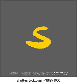 Alphabet & number / handwriting - vector