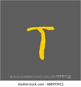 Alphabet & number / handwriting - vector