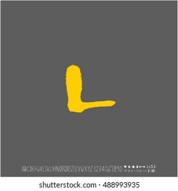 Alphabet & number / handwriting - vector