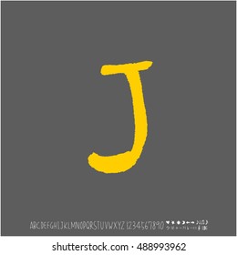 Alphabet & number / handwriting - vector