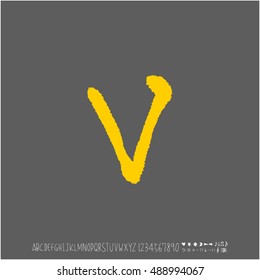 Alphabet & number / handwriting - vector