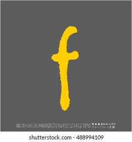 Alphabet & number / handwriting - vector