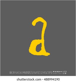 Alphabet & number / handwriting - vector