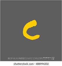 Alphabet & number / handwriting - vector