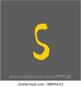Alphabet & number / handwriting - vector