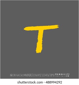 Alphabet & number / handwriting - vector