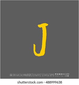 Alphabet & number / handwriting - vector