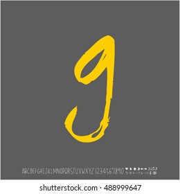 Alphabet & number / handwriting - vector