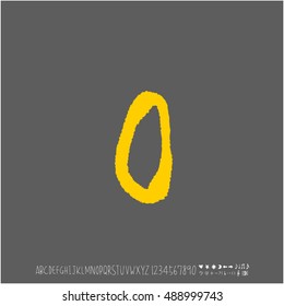 Alphabet & number / handwriting - vector