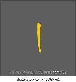 Alphabet & number / handwriting - vector