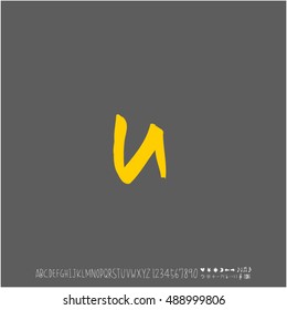 Alphabet & number / handwriting - vector