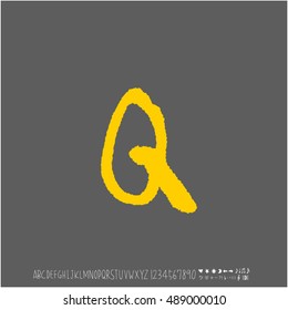 Alphabet & number / handwriting - vector