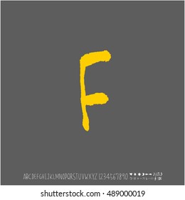 Alphabet & number / handwriting - vector