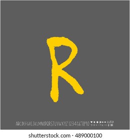 Alphabet & number / handwriting - vector