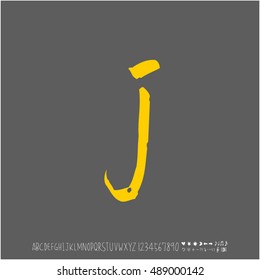 Alphabet & number / handwriting - vector