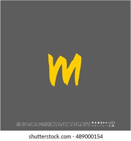 Alphabet & number / handwriting - vector