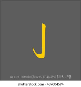 Alphabet & number / handwriting - vector