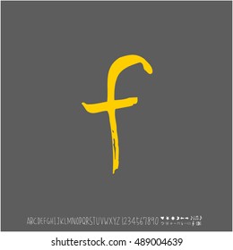 Alphabet & number / handwriting - vector