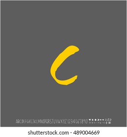 Alphabet & number / handwriting - vector