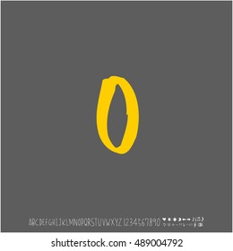 Alphabet & number / handwriting - vector