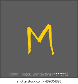 Alphabet & number / handwriting - vector