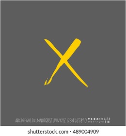 Alphabet & number / handwriting - vector