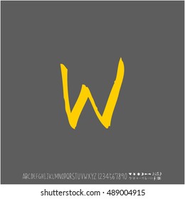 Alphabet & number / handwriting - vector