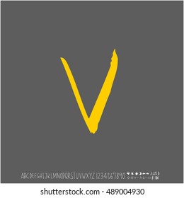 Alphabet & number / handwriting - vector