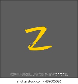 Alphabet & number / handwriting - vector