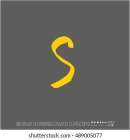 Alphabet & number / handwriting - vector