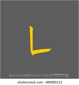 Alphabet & number / handwriting - vector