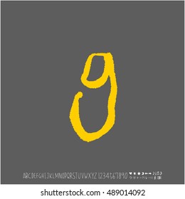 Alphabet & number / handwriting - vector