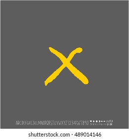 Alphabet & number / handwriting - vector