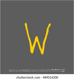 Alphabet & number / handwriting - vector