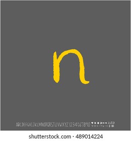 Alphabet & number / handwriting - vector