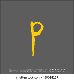 Alphabet & number / handwriting - vector