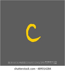 Alphabet & number / handwriting - vector