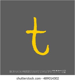 Alphabet & number / handwriting - vector