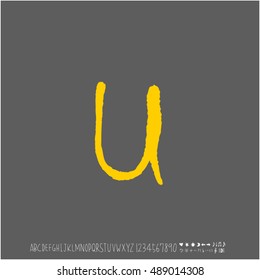 Alphabet & number / handwriting - vector