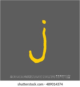 Alphabet & number / handwriting - vector