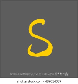 Alphabet & number / handwriting - vector