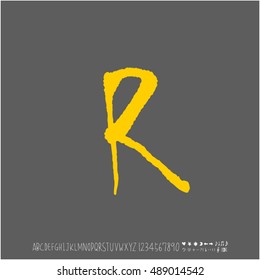 Alphabet & number / handwriting - vector