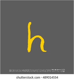Alphabet & number / handwriting - vector