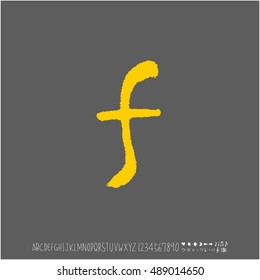 Alphabet & number / handwriting - vector