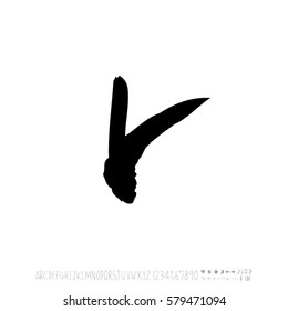 Alphabet & number / handwriting - vector