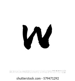 Alphabet & number / handwriting - vector