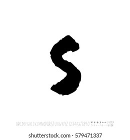 Alphabet & number / handwriting - vector
