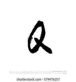 Alphabet & number / handwriting - vector