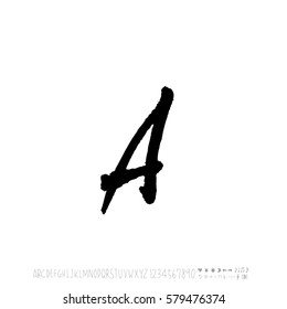 Alphabet & number / handwriting - vector