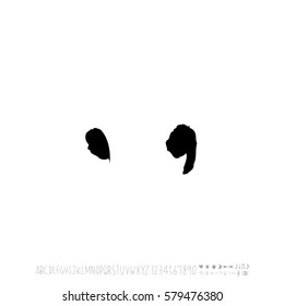 Alphabet & number / handwriting - vector